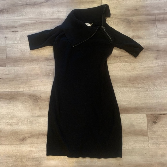 Calvin Klein ZIP Collar Sweater Dress, Size XS - Picture 3 of 5